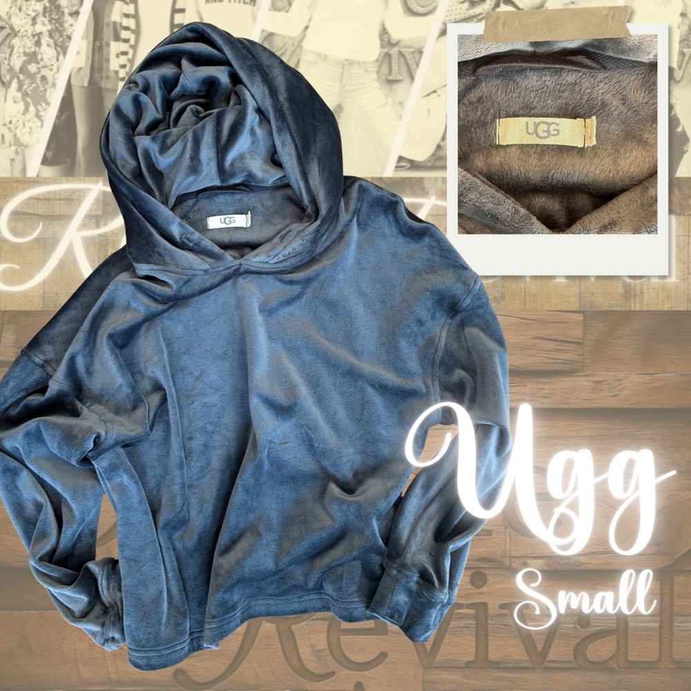 🩵 UGG Cozy Velour Hoodie – Women’s Small
